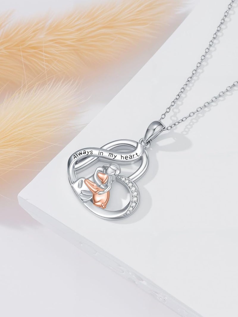 Cargari Store Dragonfly/Butterfly/Elephant/Hummingbird/Axolotl/Horse/Panda/Bee necklace for Women 925 Sterling Silver Heart Pendant Necklace Animal Jewelry Gifts for Women - Image 3